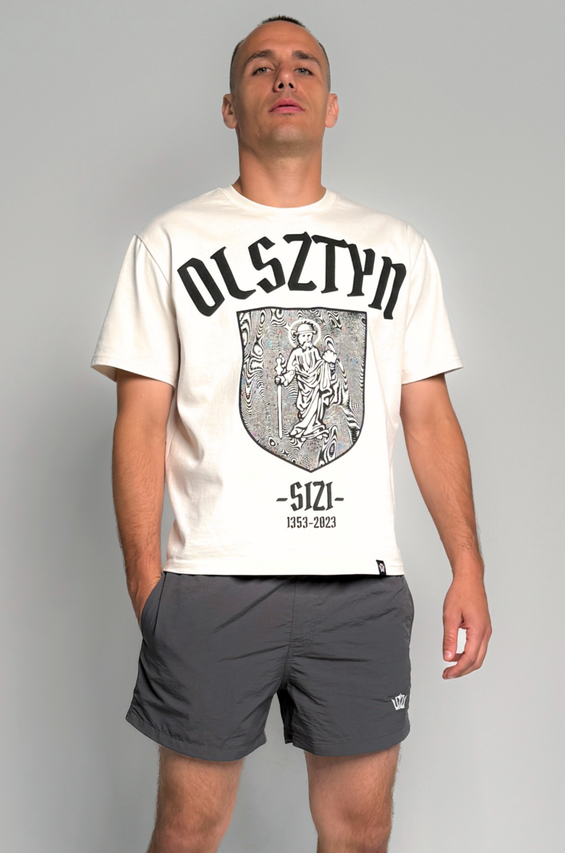T-SHIRT OLSZTYN OVERSIZE [KREMOWY] – UNISEX