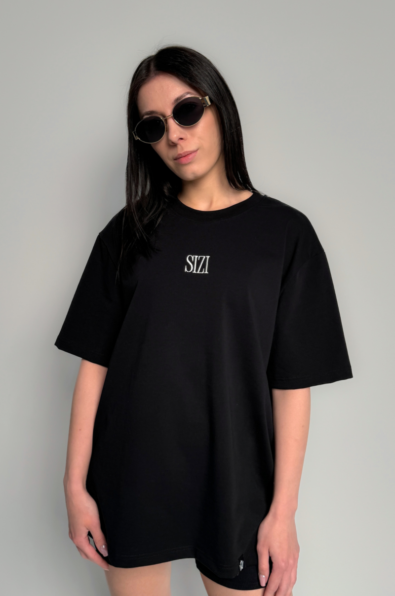T-SHIRT SIZI OVERSIZE [CZARNY] – UNISEX